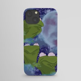 Three frogs howling iPhone Case