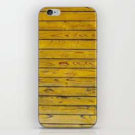 Vintage beach wood background - Old weathered wooden plank painted in blue color iPhone Skin