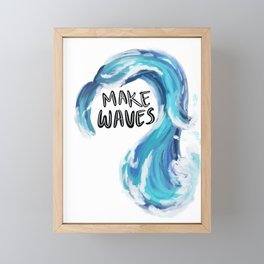 Makes waves Framed Mini Art Print