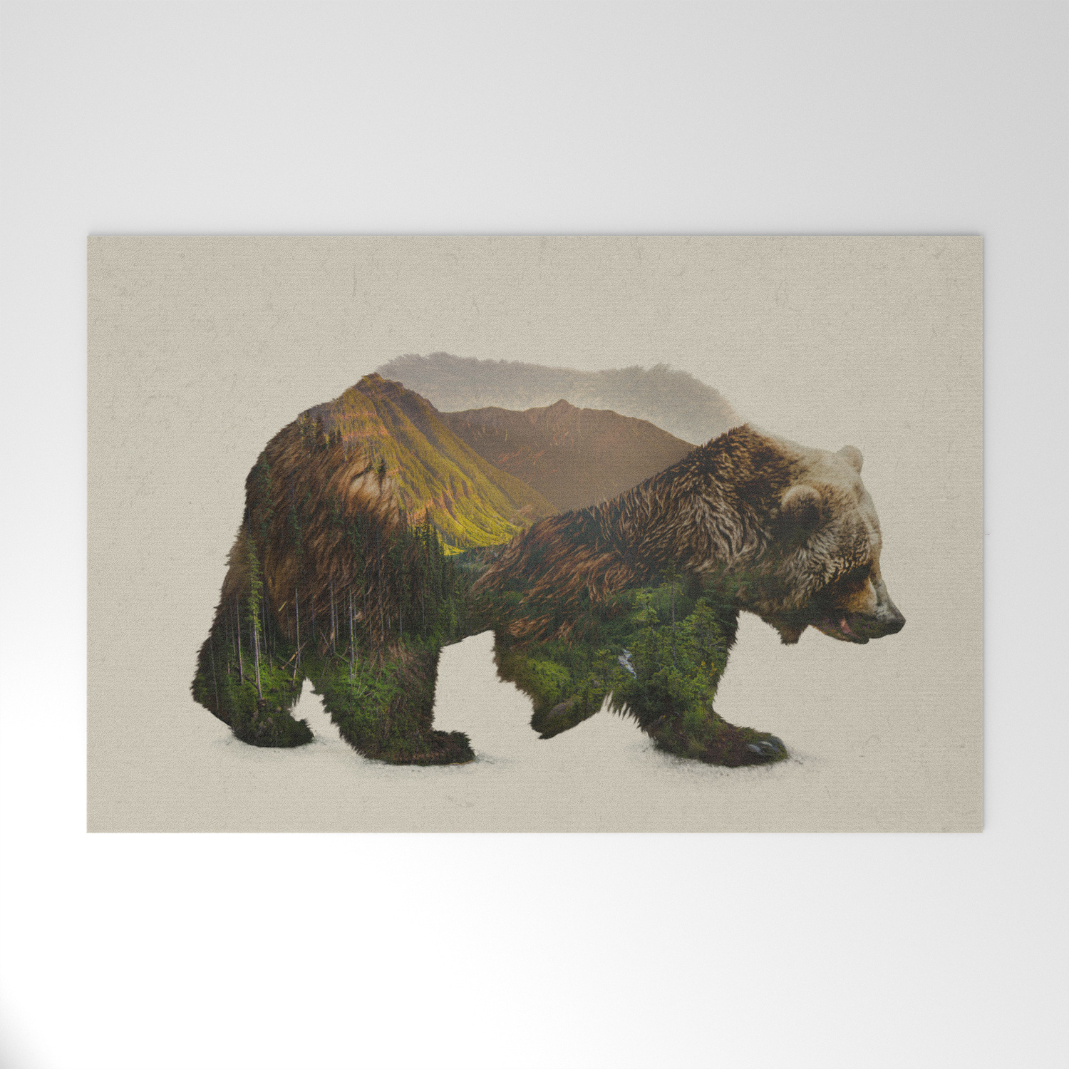 North American Brown Bear Welcome Mat By Daviesbabies Society6