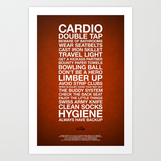 Zombieland — The Rules Art Print