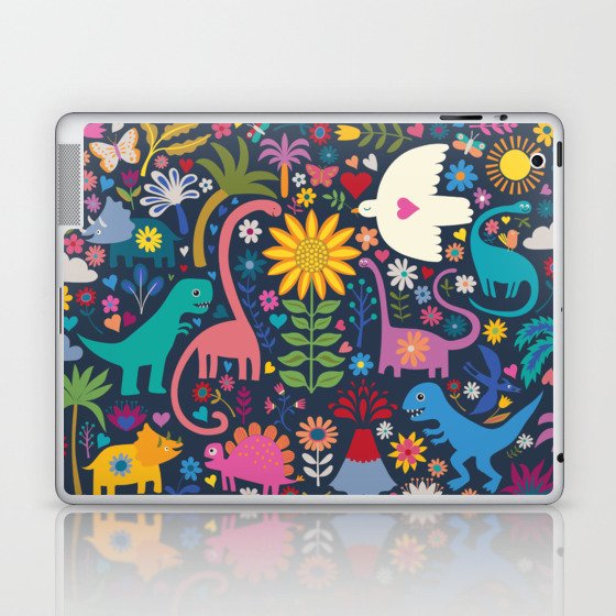 Peace, Love and Dinosaurs Laptop & iPad Skin