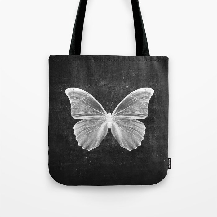 Butterfly in Black Tote Bag