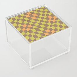 Spot orange wavy checker Acrylic Box