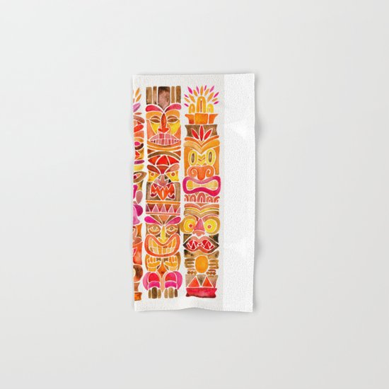 Tiki Totems – Fiery Palette Hand & Bath Towel
