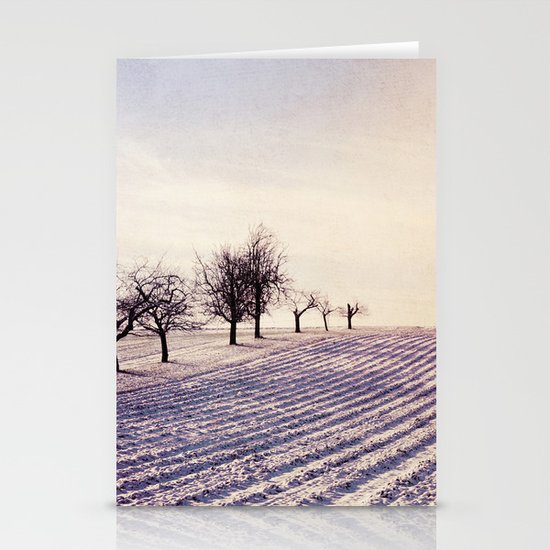 Winter Field 3 Stationery Cards