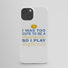 Cute Cheerleader Softball iPhone Case