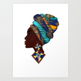 African woman,art. Art Print