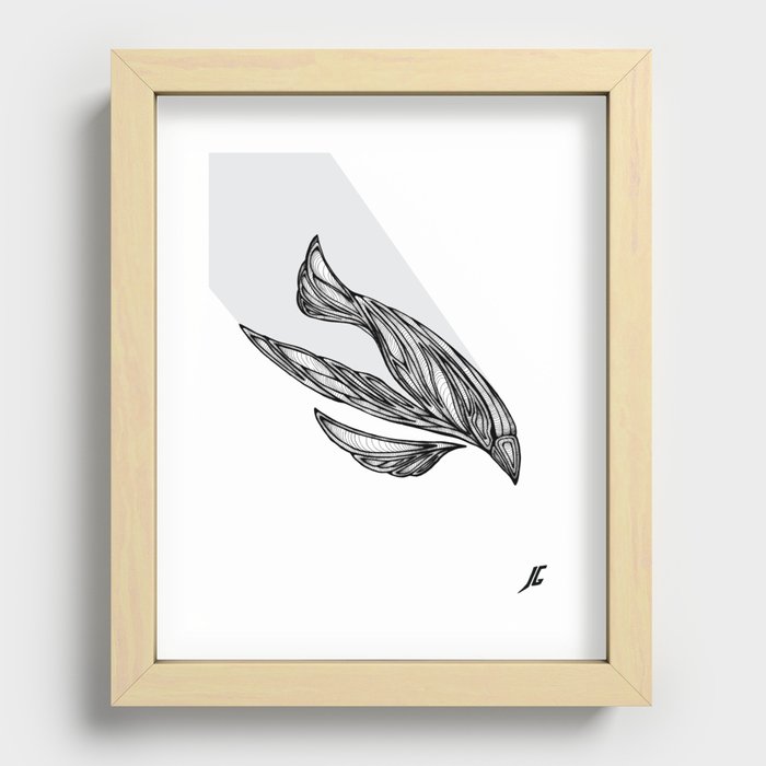 Abstract Bird Recessed Framed Print
