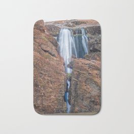 Gljufrabui Waterfall Narrow Canyon with Wedged Boulder Iceland  Bath Mat | Flow, Wedgedboulder, Nature, Canyon, Travel, Longexposure, Boulder, Upriver, Narrow, Silkywater 