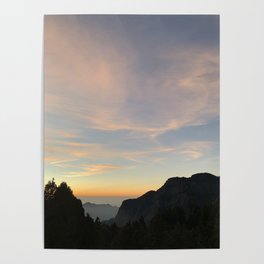 cotton candy skies and the sunset Poster