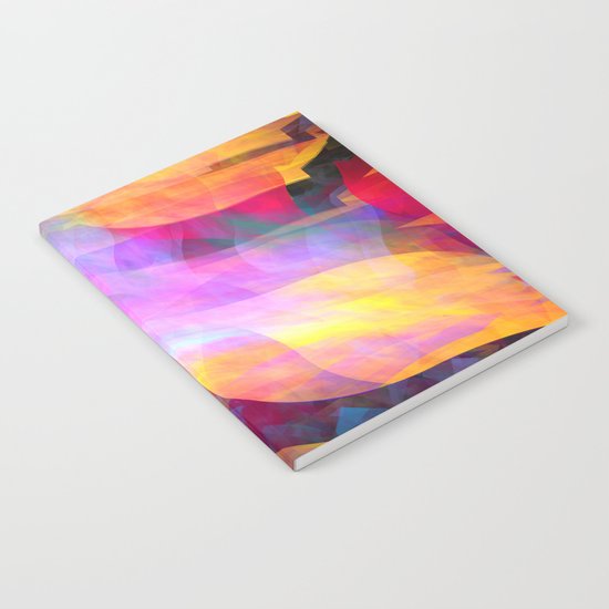 Colourful abstract with leaf shapes Notebook