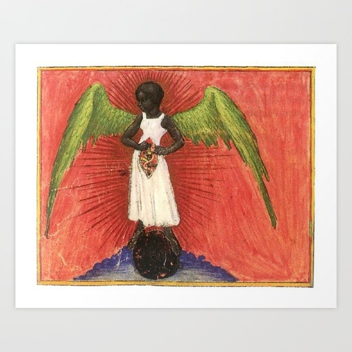 Magnificent African American Masterpiece, The Black Angel of the Lord portrait painting  Art Print