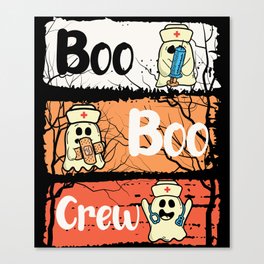 Boo Boo Crew Nurse Halloween Canvas Print