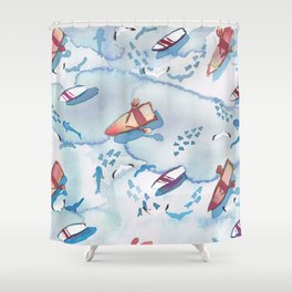 Shallow Water Shower Curtain