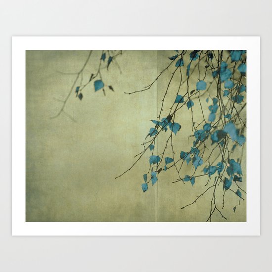 Tree in blue Art Print