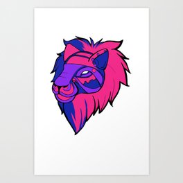 Bi Pride Lion Art Print