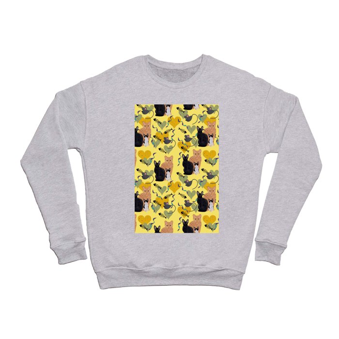 Rex Cats Yellow Crewneck Sweatshirt