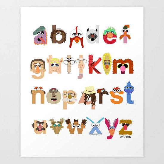 The Great Muppet Alphabet (the sequel) Art Print