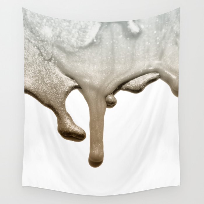 LIQUID SILVER & NUDE Wall Tapestry