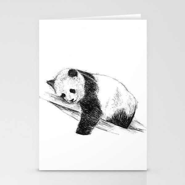 Sleepy Panda II Stationery Cards
