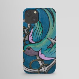 Vintage Tattoo Style Swallow iPhone Case