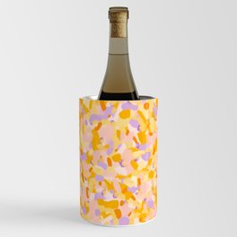 Abstract Yellow Lilac Pattern Wine Chiller