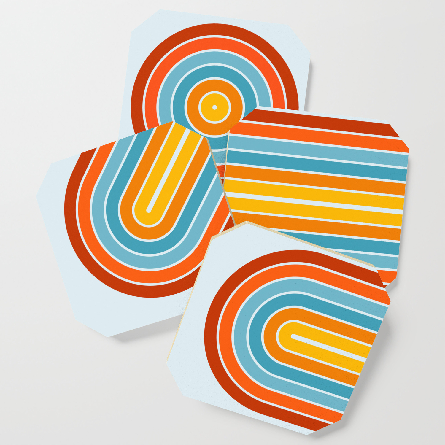 orange and blue retro
