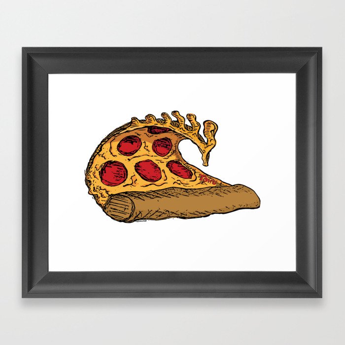 Pizza Barrel Framed Art Print