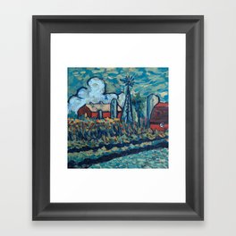 Amish Flower Garden Framed Art Print