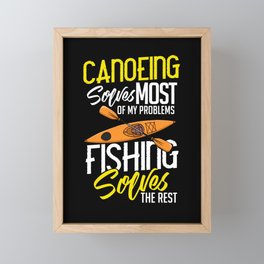 Canoeing Paddle Kayak Canoe Boat Kayaking Framed Mini Art Print