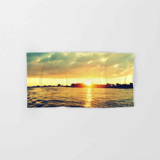 Sunset watEr :Houses Off the River Hand & Bath Towel