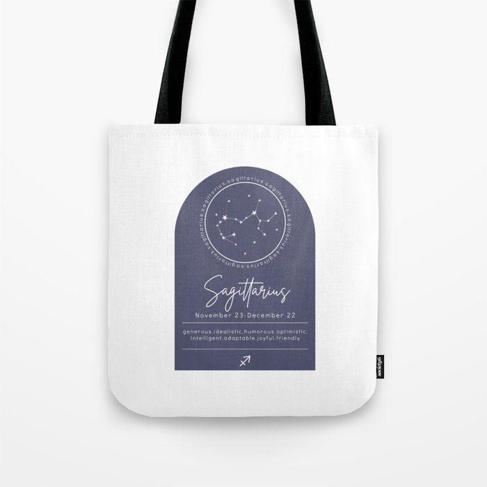 Sagittarius Zodiac | Denim Arch Tote Bag