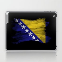 Bosnia and Herzegovina flag brush stroke, national flag Laptop Skin
