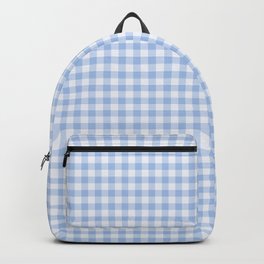 Gingham Plaid Pattern - Natural Blue Backpack