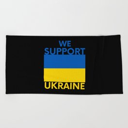 We Support Ukraine Beach Towel
