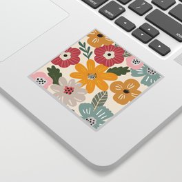 Scandinavian Floral Pattern Sticker
