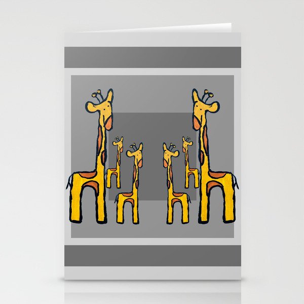 Giraffe Family Design Stationery Cards