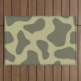 Sage Green Cow Spots (spotted pattern, x 2021) Outdoor Rug