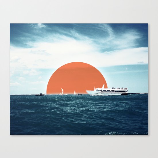 Shipping Sun Canvas Print