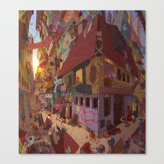 town Canvas Print