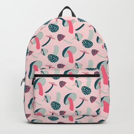 Modern Mushrooms - Pink Backpack