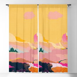 abstract pink dream cloud sky Blackout Curtain