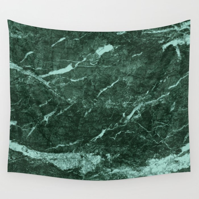 Dark store green tapestry