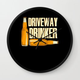 Driveway Drinker Wall Clock