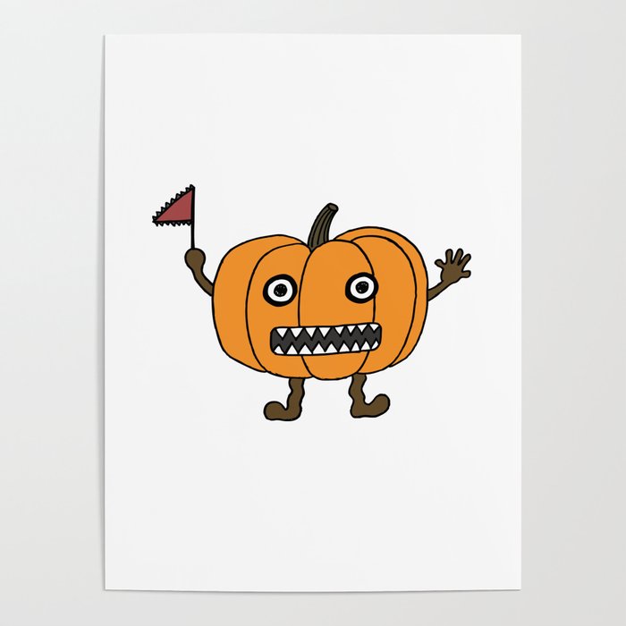Anxious Pumpkin Poster