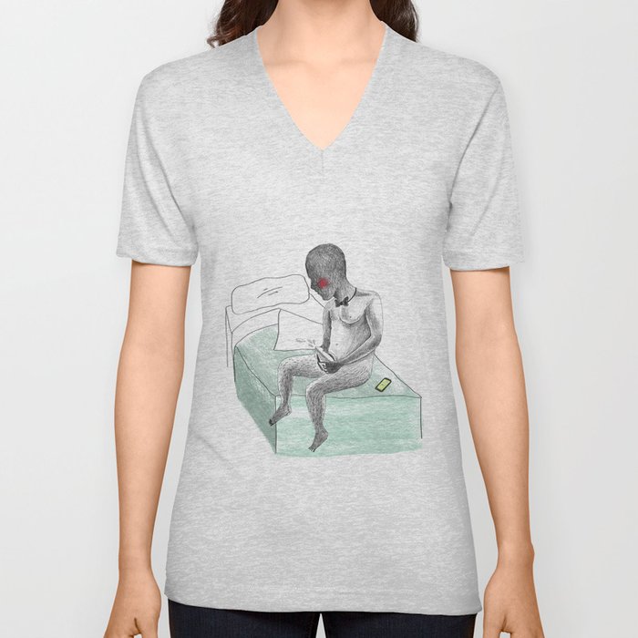 in the bed V Neck T Shirt