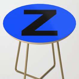 Letter Z (Black & Blue) Side Table