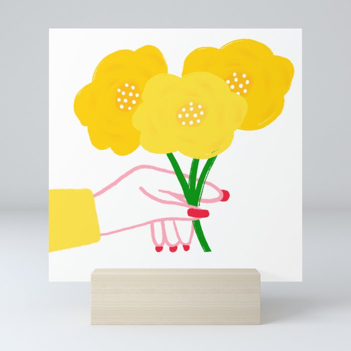 Yellow flower Mini Art Print