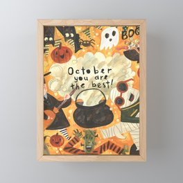 October Framed Mini Art Print